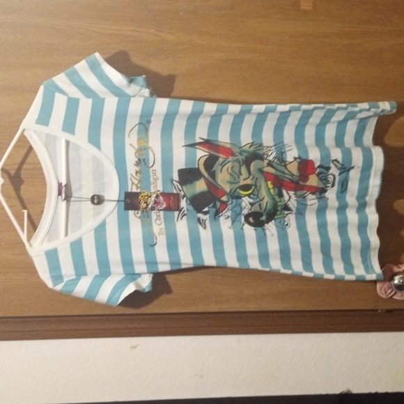 Christian Audigier/Ed Hardy Graphic T Wolf Ladies Hearts M - Picture 5 of 17